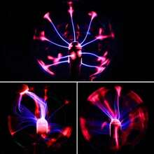 Touch Interactive Plasma Ball Light: 3-Inch Compact Model, USB/Battery Powered, Nebula Special Effects, Science Education And Decoration Artifact - 預設 - 查看 7
