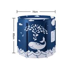 Bañera plegable y portátil extra grande - Compacta, fácil de montar para uso en interiores y exteriores, ideal para espacios pequeños, bañera plegable portátil para adultos con doble desagüe para un baño de inmersión tipo spa - Multicolor - Ver 14