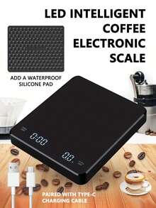 Rechargeable Coffee Scale With Timer, 3kg Precision, Suitable For Coffee And Espresso - Mini Scale For Pour Over Coffee, Barista Brewing - Easy To Use Espresso Scale With Timer, Suitable For Home And Cafe, Kitchen Food Scale For Weighing Coffee And Flour - Multicolor - View 12