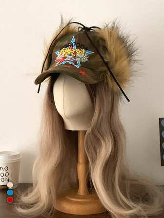 秋冬新款仿毛皮豹纹抓绒飞行员帽，户外骑行保暖护耳帽，大头围棒球帽，时尚格子毛绒棒球帽，加厚保暖飞行员帽，护耳棒球帽，新款格子毛绒飞行员帽，户外滑雪防风保暖护耳棒球帽，豹纹