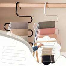 Cabide Multifuncional de Metal em S com 5 divisórias Para Calça Saia Bermuda Gravata - Primicias Qiu