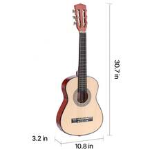 Classical Guitar, 30 Inch, Wood Classical Guitar Starter Kit For Beginners, With Nylon Strings, Gig Bag, Strap, Tuner, Extra Strings, Picks, Capo, Basswood, For Kids Girls Boys Students, Natural - 30-inch Natural - 查看 10