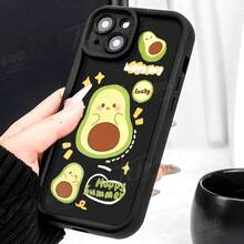 La nueva carcasa de moda de dibujos animados, con un diseño creativo y encantador de aguacate, es compatible con los modelos de las series  11, 12, 13, 14, 15, 16, plus, pro Max y lo convierte en un gran regalo para novias, novios, amigos e incluso para sí mismos. - Oscuro-178 - Ver 1