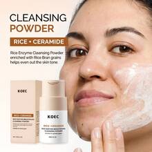 KOEC Rice Enzyme Brightening Cleansing Powder, Gentle Face Wash For Brightening, Radiant Skin, Facial Cleanser For Dry Skin - Apricot - View 4