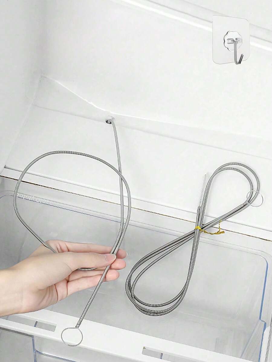 3/1m Stainless Steel Refrigerator Drain Pipe Cleaning Brush, Ice Blockage Remover, Drain Pipe Unblocking Tool - Multicolor - View 1