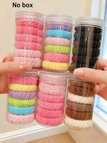 30pcs/Set Colorful Pleated Hair Bands Suitable For Girls' Ponytails, Playful And Elegant Braids, Versatile For Daily Wear(No Box) - Multicolor - View 12