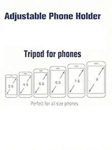 Portable Camera Phone Tripod Stand, Aluminum Extendable, Equipped With A Universal Phone Stand, Pan Tilt Compatible With Canon, Nikon, P/Anasonic, I/P/H/O/N/E/, And S/A/M/S/U/N/G/, Used For Photography, Phone Cameras, DSLR Cameras, Selfies, Photo Live Streaming, And Video Recording - Black - View 8