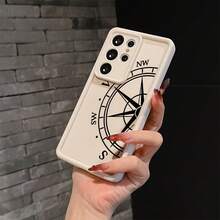 Funda de Teléfono Compass para Samsung Galaxy S25 S24 S23 S22 S21 S20 FE Ultra Plus 4G 5G, Cubierta Trasera de TPU Suave a Prueba de Golpes - Colores mixtos - Ver 4