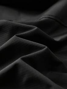 Plus Size Men's Printed Loose Fit Utility Bomber Jacket, American Casual Style - Black - View 4