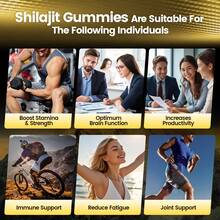 VivoNu Shilajit For Men & Women Gummies | 4000mg High Potency 10-In-1 Formula With Pure Himalayan Shilajit, Ashwagandha, And 75% Fulvic Acid | Sugar-Free Vegan, 85+ Trace Minerals - 1 túi - Xem 5