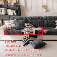 1 Vỏ bọc đệm ghế sofa bằng nhung mềm Jacquard dày ấm áp chống trượt, kiểu dáng mềm mại, thân thiện với làn da, chống thú cưng, vải bọc ghế sofa co giãn, chống trầy xước mùa thu/đông, phù hợp cho ghế sofa kết hợp hình chữ L và ghế sofa 1/2/3/4 chỗ ngồi (Bán riêng lẻ) - Màu xám đen - Xem 17