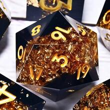7 件树脂角色扮演游戏骰子套装 - 多面骰子，适用于桌游、角色扮演游戏和节日礼物（圣诞节/感恩节/斋月/复活节） - 彩色 - 查看 7
