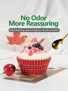 200pcs Valentine'S Day Heart Pattern Paper Baking Cups, Oil-Proof Cupcake Liners For Wedding & Birthday Party Desserts - Multicolor - View 4