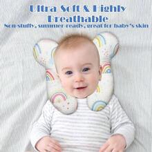 Support Pillow, Neck Pillow Upgraded Comfortable Sleep Cushion Car Plane Stroller Pushchair - A - 彩虹 - 查看 6