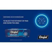 Orajel Mouth Gel, Denture And Ulcer Relief, Fast Acting Oral Care Treatment, Benzocaine 10%, 5.3g - 口腔凝膠 - 查看 9