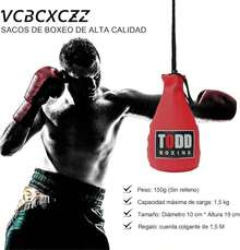 Pera de Boxeo, Bolsa de Doble Extremo Gobernadora, Mejora la Velocidad de Reacción, Duradera, Saco de Doble Extremo, Gimnasio en Casa, Piso a Techo - Rojo - Ver 10