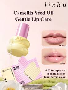 lishu Minyak Bibir Little Gourd, Melembapkan Tanpa Lengket, Meminimalkan Garis-Garis Bibir, Meningkatkan Warna dan Mencerahkan, Minyak Bibir Roll-On untuk Bibir Kering dan Pecah-pecah - # 00 teratai gunung transparan - View 2