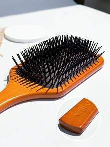 Aveda Wooden Air Bubble Brush For Scalp Massage, Anti-Tangle, Anti-Static, Large Air Cushion Br - Mocha Brown - View 4