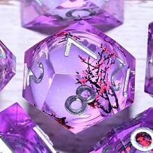 7 件树脂角色扮演游戏骰子套装 - 多面骰子，适用于桌游、角色扮演游戏和节日礼物（圣诞节/感恩节/斋月/复活节） - 彩色 - 查看 5