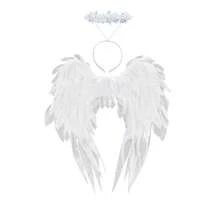 Angel Foam Wings Photo Booth Props, Huge Costumes Holiday Wings Christmas Carnival Party - White - View 7