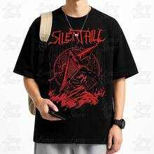 Silent Hill T-Shirt - Video Game, Electronic Game, Fiction, Horror, Fear, Geek, Unisex, Men's/Women's, 100% Cotton, Top Premium Streetwear, New Release, Immediate Shipping, Various Colors!! Plus Size - Kim tự tháp trắng - Xem 1