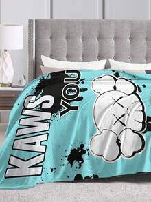 Kawss Kawaii Kaw  Blanket Flannel Blanket, Super Comfortable Winter Warm Blanket Summer Air Conditioning Blanket, Soft And Light Bed Sofa Decoration, Not Easy To Shed, - màu đen - Xem 6
