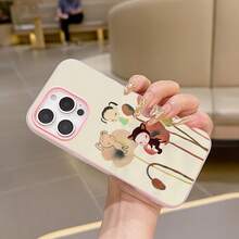 Super Cute Y-Yoshitomo Nara Phone Case, Compatible With  17, 16E, 16, 15, 14, 13, 12, 11 Pro Max, Air, XR, XS, X, 7, And 8 Plus Models, Made Of Soft TPU Matte Double Layer Back Cover. 17 Case Scover De  17 Pro Max - Trộn màu - Xem 2