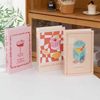 1件现代美式风格可折叠装饰书，时尚收纳盒，艺术装饰书