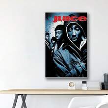 Framed   Juice Movie Poster Movie Print, Hip Hop Movie Posters, Canvas Wall Art, Room Decor, Home Decor, Art Poster For Gift, Office Decor - 框架 - 查看 5