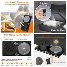 El fabricante de ruido de Halloween de Cricket contiene sonidos ocultos molestos sonidos, dispositivo de broma para oficina, divertido chirp de choque, gato maullido, broma para familia, juguetes - inicial - Ver 1