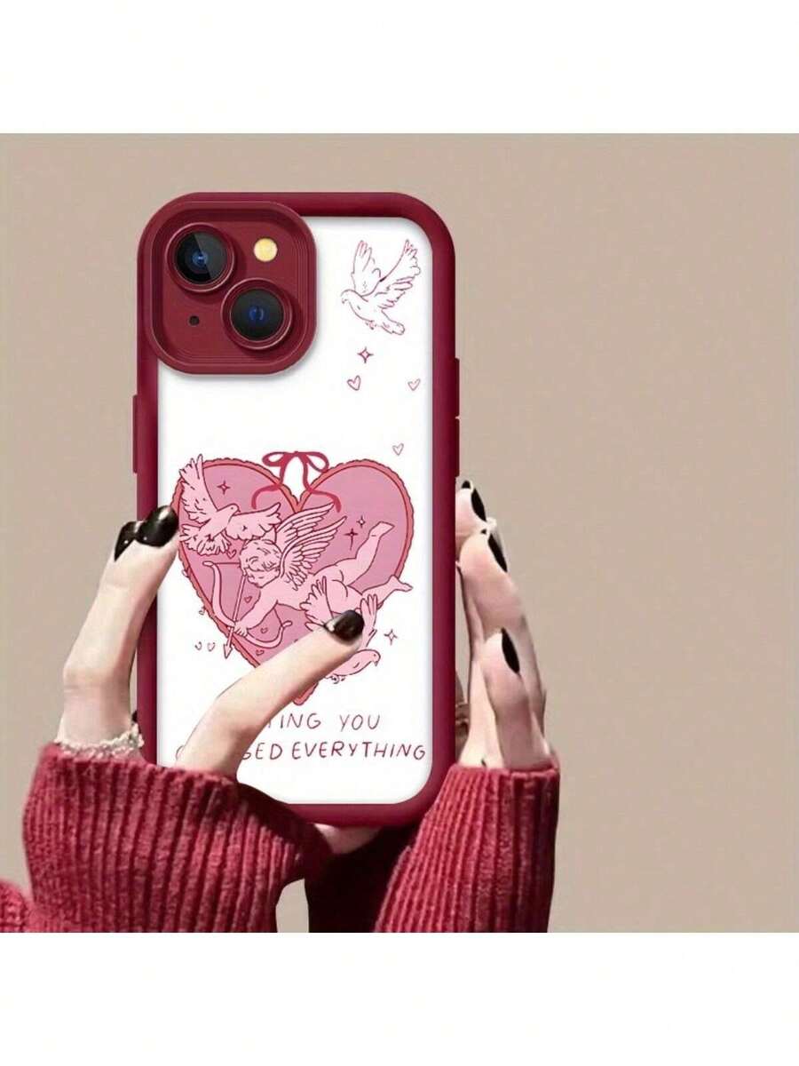 Fundas para 1615 ProMax14 Plus13 Pro1211 - Diseño Creativo en Silicona Líquida TPU, Estilo Moderno y Duradero en Color Rojo, Ligero y Protector con Patrón de Corazones Adorables. La Primera Elección para Protección y Estilo en la Vida Diaria - Multicolor - Ver 1