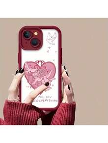 Fundas para  1615 ProMax14 Plus13 Pro1211 - Diseño Creativo en Silicona Líquida TPU, Estilo Moderno y Duradero en Color Rojo, Ligero y Protector con Patrón de Corazones Adorables. La Primera Elección para Protección y Estilo en la Vida Diaria - Multicolor - Ver 5