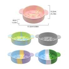 Bát ăn cho chó/mèo chống trượt bằng silicon, chống nuốt, bát ăn chậm - Nhiều màu - Xem 7
