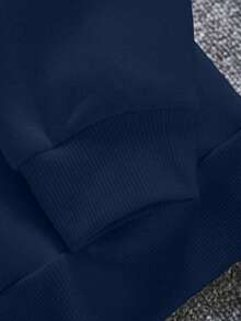 Men's Landscape Artwork Printed Drawstring Pocket Hoodie Sweatshirt, Fashion & Versatile, Autumn/Winter - Navy Blue - View 3