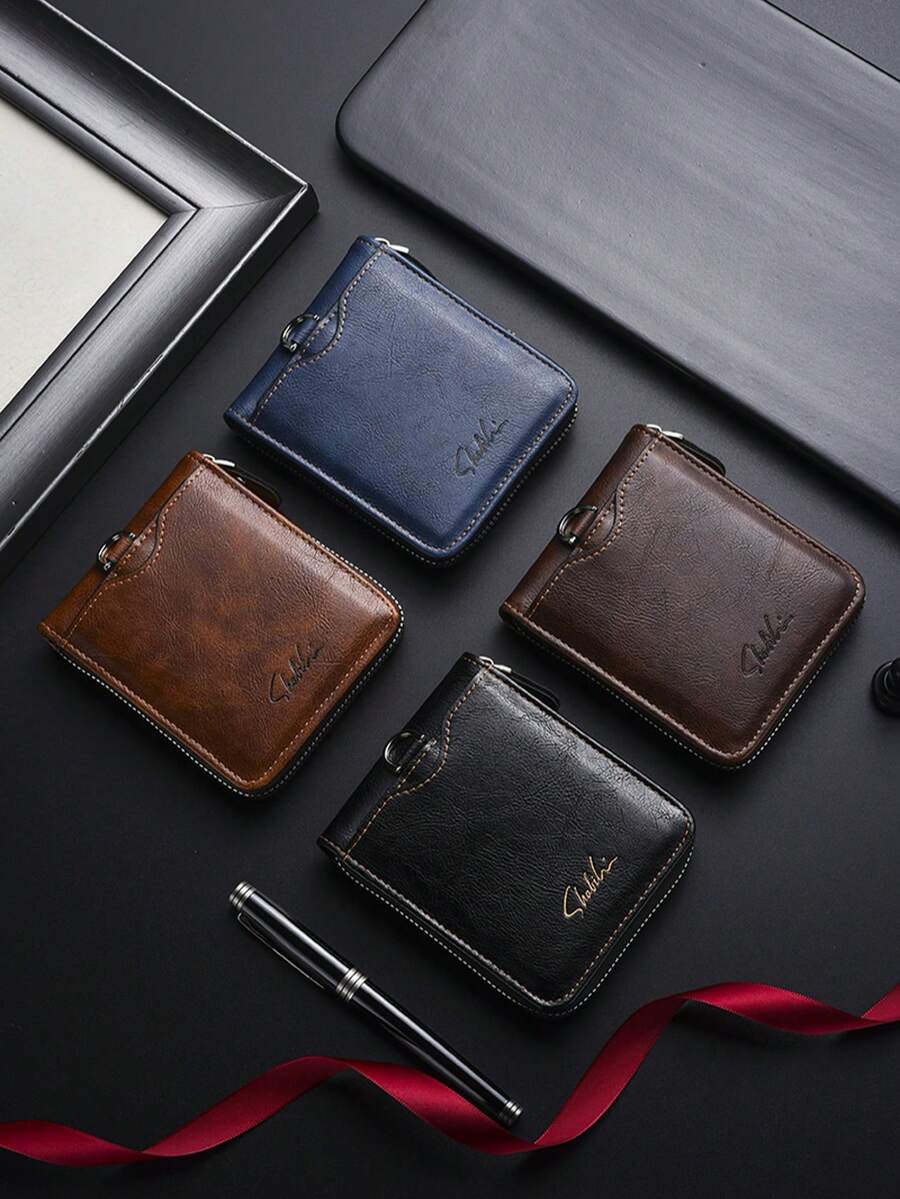 New Men's Short Wallet, Multi-Card Slots Bifold Coin Purse, Minimalist Fashion Wallet Card Holder