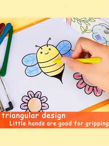 12/24/36 Colors Washable Plastic Crayons, Art Supplies For Coloring And Creative Works - No Dirty Hands Crayons - View 7