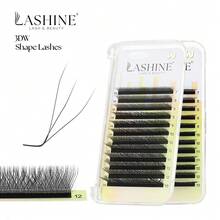 Lashine 12 Reihen YY 3D 4D 5DW Form 0,07 mm Wimpern 2D 3D 4D 5DW Vorgeformte Fächerwimpern 0,07 C/D Krümmung Natürlich Weich Hochwertige Einzelwimpern - L - Übersicht 5
