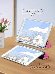 2026 波点和极简图案平板电脑保护套，兼容 iPad Air 8 (M4) 2026 (11 英寸)、Air 8 (M4) 2026 (11 英寸)、9.7/10.2/10.5/10.9/12.9/Pro 11 (第十代)、Galaxy Tab S6 Lite 10.4 英寸、Kindle Paperwhite 第十二代 (2024)、Kindle 第十一代 (2022)，提供轻柔的防震保护，支持智能支架/自动唤醒/睡眠功能。 - 彩色 - 查看 7
