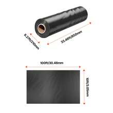 Shade Cloth - Kunststofffolie 10 x 100 Fuß, 10 Mil, schwarz-weiß - Voir 10