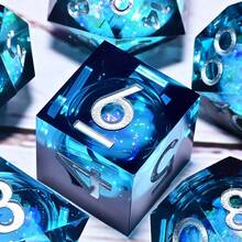 7 件树脂角色扮演游戏骰子套装 - 多面骰子，适用于桌游、角色扮演游戏和节日礼物（圣诞节/感恩节/斋月/复活节） - 彩色 - 查看 12