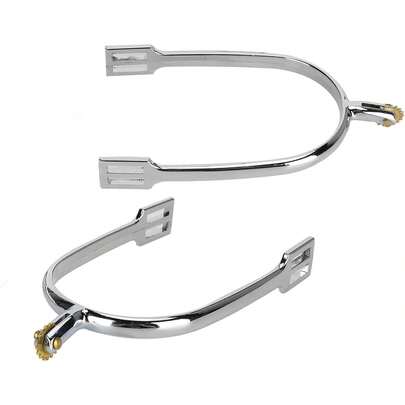 Espuelas de Caballo Espuelas de Aleación de Zinc Espuelas de Cuerda de Estilo Inglés con Rowel de Cobre Giratorio, Accesorio para Montar a Caballo