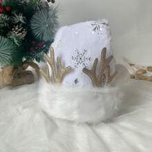 Family Santa Claus Hat, Women Antlers Christmas Cap For Christmas Party, Santa Cosplay Costume - Gold - View 5