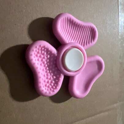 1/2PCS Finger Spinner For Adult, 2 In 1 Green Textured Worry Stone, Quiet Desk Office Trefoil Stress Halloween Christmas Party Gifts For Teen