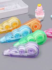 6pcs Set Mixed Colorful Press Type Correctiong Tape ,Back To School,Christmas Gift - View 6