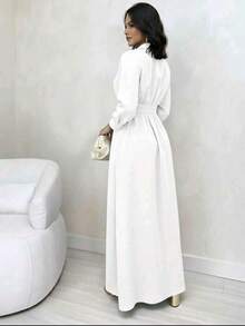 Vestido Feminino Sensorial Longo Gola alta Mangas Longas Moda Evangélicas Chic Alfaiataria Tendencia Festa Fim de Ano