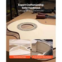 Classical Guitar, 38 Inch, Wood Classical Guitar Starter Kit For Beginners, With Nylon Strings, Gig Bag, Strap, Tuner, Extra Strings, Picks, Capo, Basswood, For Teenagers Adults Students, Black - 38-inch Black - 查看 4