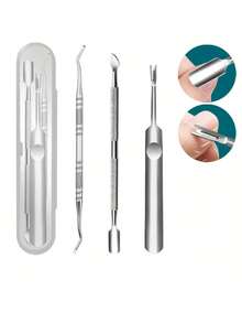 Professional Stainless Steel Nail Cleaning Tool, Cuticle Nipper, Foot Care Set, Callus Remover, Cuticle Trimmer, Nail Clipper - Ergonomic Design, Suitable For Professional Manicurists, Pedicurists, Nail Salons, Men & Women, Halloween & Christmas Holiday Gift - Multicolor - View 5