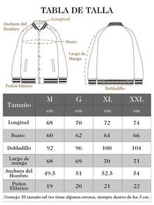 Logeqi® Hombres Chaqueta de béisbol con Cuadrícula cruzada de diseño clásico de 2 bolsillos inclinado sencilla - Blanco - Ver 8