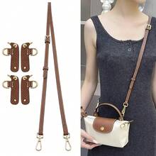Purse Straps Replacement Crossbody For  Mini Pouch, Anti-Slip Leather Shoulder Strap For Bags, 37-48inch Adjustable Long Champ Mini Bag Strap(Brown-Gold){Inchcolor_nameinch:InchBrown-Goldinch,Inchsize_nameinch:InchFitLepliageMiniinch} - Nâu vàng - Xem 1