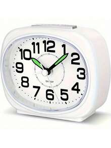 1 Stück leise Wecker Nachttisch ohne Ticken batteriebetrieben Nachttischuhr großes Ziffernblatt Schlafzimmer Uhr Schlummerfunktion Nachtlicht lauter crescendo Alarm einfach zu bedienen für Heim Raumdekoration Schlafzimmerdekoration Studentenwohnheim Dekoration Rückkehr zur Schule Schuldekoration Schulüberraschung Heimdekoration Schulmaterial - Verschiedenfarbig - Übersicht 10